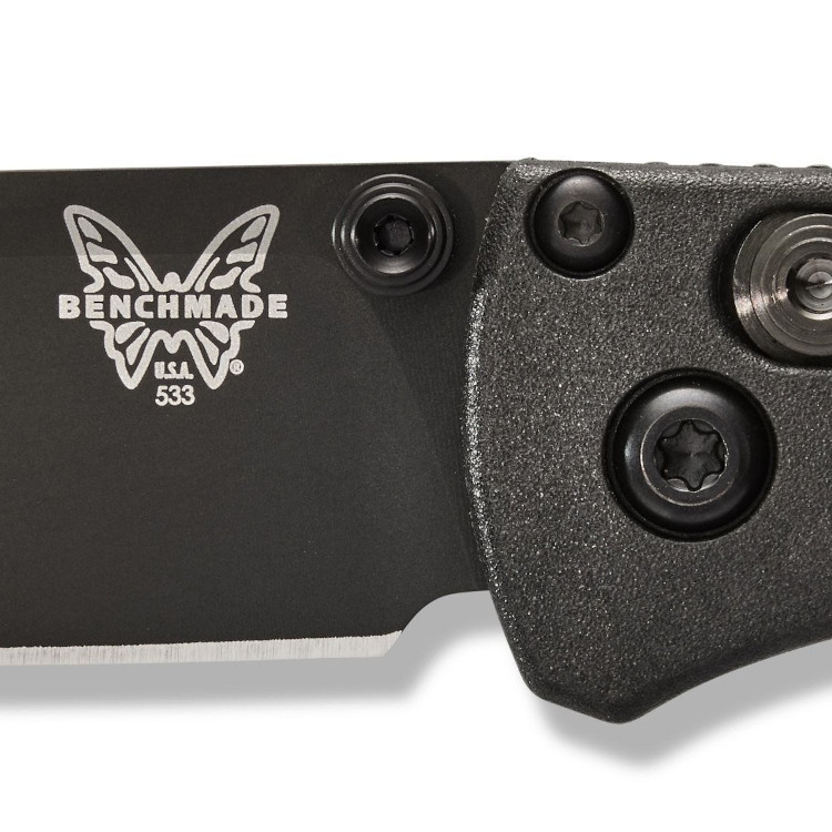 Benchmade Mini Bugout Black Coated Non-Serrated Drop Point - Image 4
